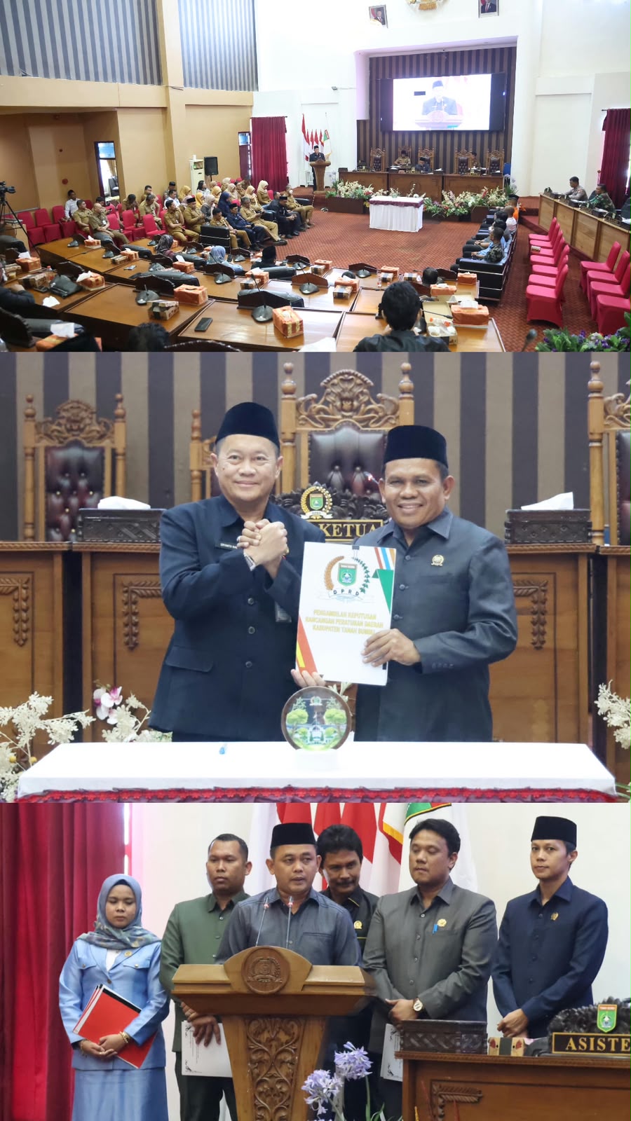 DPRD TANAH BUMBU SETUJUI RAPERDA PERUBAHAN TENTANG BPD